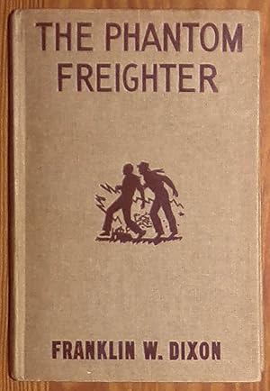 Seller image for The Phantom Freighter (Hardy Boys Mystery Stories No. 26) - Tan Tweed Boards Orange Endpapers for sale by RG Vintage Books