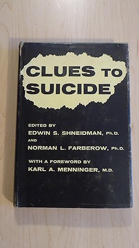 Imagen del vendedor de Clues To Suicide a la venta por Bradley Ross Books