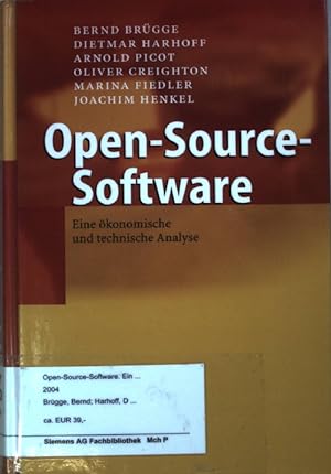 Bild des Verkufers fr Open-Source-Software: Eine konomische und technische Analyse. zum Verkauf von books4less (Versandantiquariat Petra Gros GmbH & Co. KG)