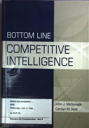 Bild des Verkufers fr Bottom Line Competitive Intelligence. zum Verkauf von books4less (Versandantiquariat Petra Gros GmbH & Co. KG)