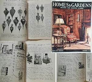 HOMES AND GARDENS. Houses, Furniture and Equipment, Gardens. No 5, Vol 8, October 1926. Heating a...