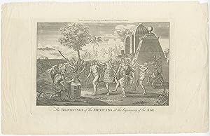Antique Print of Dancing Mexicans by Hogg (c.1750)