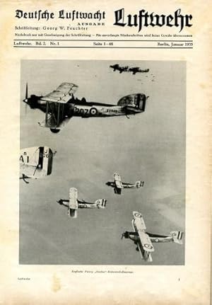 Bild des Verkufers fr Deutsche Luftwacht - Ausgabe: Luftwissen und Luftwehr 1935 gebunden, Zeitschrift fr Luftfahrttechnik und -forschung zum Verkauf von Antiquariat Lindbergh