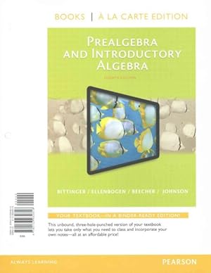 Imagen del vendedor de Prealgebra and Introductory Algebra a la venta por GreatBookPrices