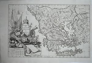 Griechenland und Westtürkei - Illyricum seu dominium Turrcicum in Europa 1699. Kupferstich aus Sc...