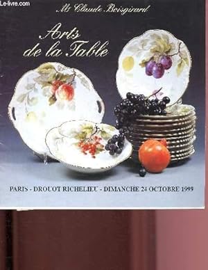 Bild des Verkufers fr CATALOGUE DE VENTES AUX ENCHERES - 24 OCTOBRE 1999 - DROUOT RICHELIEU - PARIS : art de la table zum Verkauf von Le-Livre