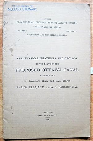 The Physical Features and Geology of the Route of the Proposed Ottawa Canal Between the St. Lawre...