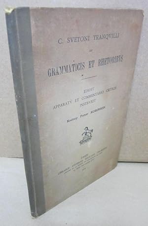 Seller image for C. Suetoni Tranquilli: De Grammaticis et Rhetoribus [Moses Hadas's Copy] for sale by Atlantic Bookshop