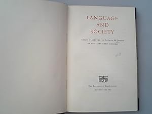 Imagen del vendedor de Language and Society. Essays presented to Arthur M. Jensen on his seventieth birthday. a la venta por Antiquariat Bookfarm