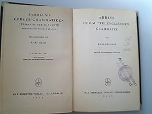 Bild des Verkufers fr Abriss der mittelenglischen Grammatik. Sammlung kurzer Grammatiken germanischer Dialekte. C. Abrisse. Nr. 6. zum Verkauf von Antiquariat Bookfarm