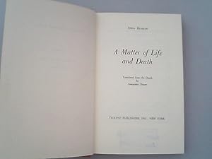 Bild des Verkufers fr A matter of life and death. (The Library of Netherlandic literature) zum Verkauf von Antiquariat Bookfarm