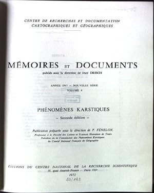 Bild des Verkufers fr Phenomenes Karstiques Memoires et Documents. Volume 4 zum Verkauf von books4less (Versandantiquariat Petra Gros GmbH & Co. KG)