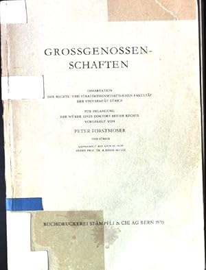 Bild des Verkufers fr Grossgenossenschaften. Dissertation zum Verkauf von books4less (Versandantiquariat Petra Gros GmbH & Co. KG)