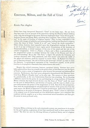 Bild des Verkufers fr Emerson, Milton, and the Fall of Uriel zum Verkauf von Between the Covers-Rare Books, Inc. ABAA