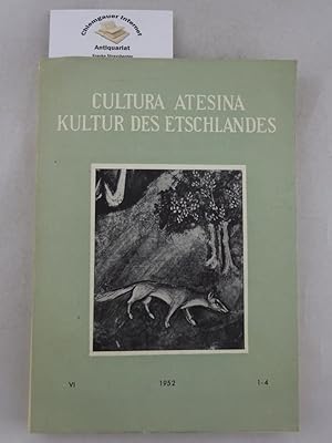 Image du vendeur pour Cultura Atesina - Kultur des Etschlandes. 1952. Nummer 1-4. mis en vente par Chiemgauer Internet Antiquariat GbR