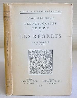 Seller image for Les Antiquitez De Rome Et Les Regrets for sale by Eastleach Books