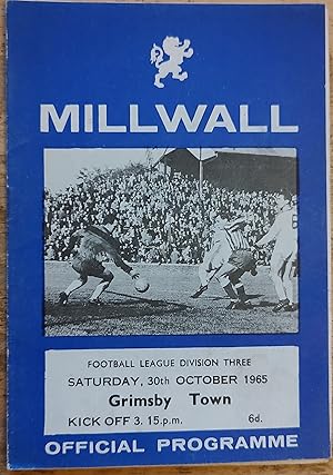 Millwall versus Grimsby Town Official Programme Saturday, 30th October 1965