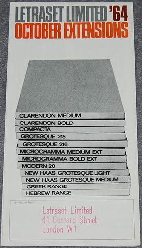 Letraset Limited '64 : October Extensions