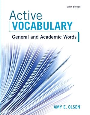 Imagen del vendedor de Active Vocabulary : General and Academic Words a la venta por GreatBookPrices