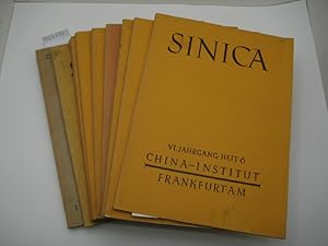 Sinica. Zeitschrift für Chinakunde und Chinaforschung. Hrsg. von R. Wilhelm. Konvolut von 11 Heft...