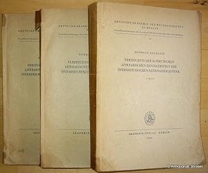 Verzeichnis der altdeutschen literarischen Handschriften der österreichischen Nationalbibliothek....