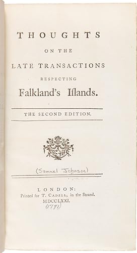 THOUGHTS ON THE LATE TRANSACTIONS RESPECTING FALKLAND'S ISLANDS