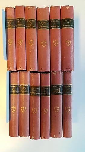 Image du vendeur pour Oeuvres compltes de Montesquieu, nouvelle dition, avec des notes d'Helvtius sur "l'Esprit des lois" [publies par l'abb J.-B.-L. de La Roche]. COMPLETE SET, 12 vols. 12mo mis en vente par Antiquariaat Spinoza