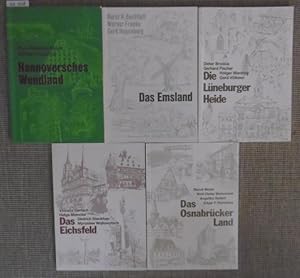 Image du vendeur pour Landschaften Niedersachsens und ihre Probleme. Konvolut von fnf Ausgaben der Reihe. Folge 1: Miest, Paul-Friedrich u. Wilhelm Paasche: Hannoversches Wendland. - Folge 2: Hugenberg, Gerd; Horst H. Bechtluft u. Werner Franke: Das Emsland. - Folge 3: Brosius, Dieter; Gerhard Fischer, Holger Manthey u. Gerd Vlksen: Die Lneburger Heide. - Folge 4: Gerlach, Vinzenz; Helga Meincke, Dietrich Steckhan u. Myroslaw Wojtowytsch: Das Eichsfeld. - Folge 6: Meyer, Bernd; Wolf-Dieter Mohrmann, Angelika Seifert u. Edgar F. Warnecke: Das Osnabrcker Land. mis en vente par Versandantiquariat Trffelschwein