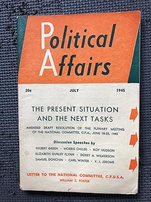 Imagen del vendedor de Political Affairs, Vol. XXIV, No. 7, July 1945 a la venta por Cragsmoor Books