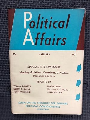 Seller image for Political Affairs, Vol. XXVI, No. 1, Jan. 1947 for sale by Cragsmoor Books