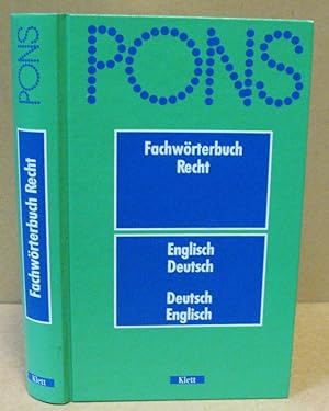 Bild des Verkufers fr Pons Fachwrterbuch Recht. Englisch - Deutsch. Deutsch - Englisch. zum Verkauf von Nicoline Thieme