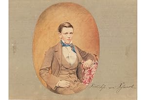 WATER-COLOUR MINIATURE PORTRAIT: Karl Freiherr von Schrenck (1806-1884)