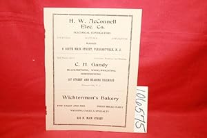 Seller image for Laurence E. Senn; Charles B. King; Ralph Shultz Bicycle; Harry's Furniture, H. W. McConnell Elec Co.; C. H.Bakery Advertisements for sale by Princeton Antiques Bookshop