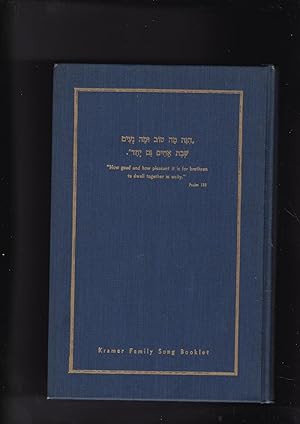 Seller image for Kramer Family Song Booklet for sale by Meir Turner