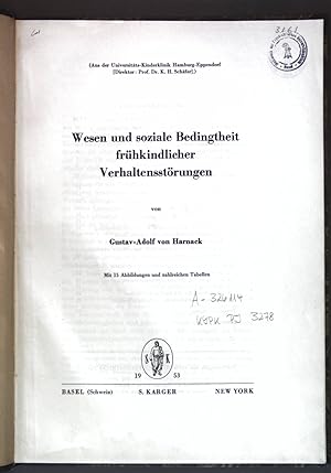 Immagine del venditore per Wesen und soziale Bedingtheit frhkindlicher Verhaltensstrungen; venduto da books4less (Versandantiquariat Petra Gros GmbH & Co. KG)