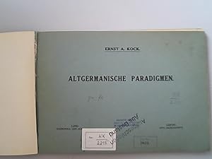 Bild des Verkufers fr Altgermanische Paradigmen. zum Verkauf von Antiquariat Bookfarm