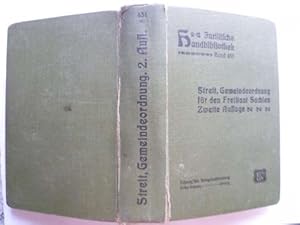 Gemeindeordnung für den Freistaat Sachsen vom 1. August 1923 in der Fassung der Bekanntmachung vo...