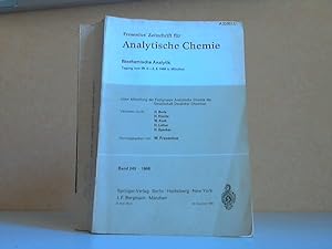 Fresenius Zeitschrift für Analvtische Chemie Band 243 - Biochemische Analytik Tagung vom 29.4.-2...