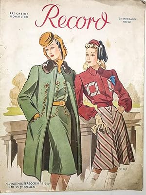 Record, (German woman's fashion magazine), erscheint monatlich: 1942-43 Winter Season