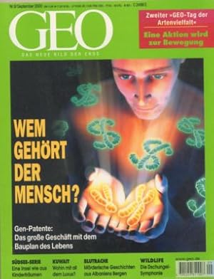 Bild des Verkufers fr GEO. Das neue Bild der Erde: Wem gehrt der Mensch? Gen-Patente: Das groe Geschft mit dem Bauplan des Lebens. Nr. 9/September 2000. zum Verkauf von Leonardu