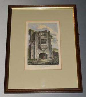 Original Hand Coloured Engraving of Remains of Cerne Abbey, Dorsetshire Engraved by J. Smith from...