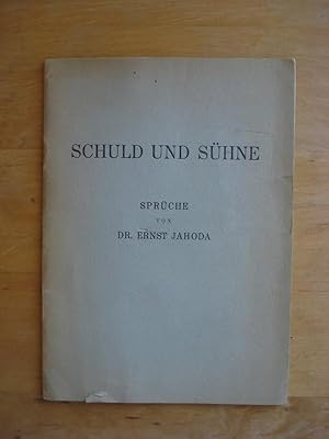 Bild des Verkufers fr Schuld und Shne - Sprche zum Verkauf von Antiquariat Birgit Gerl