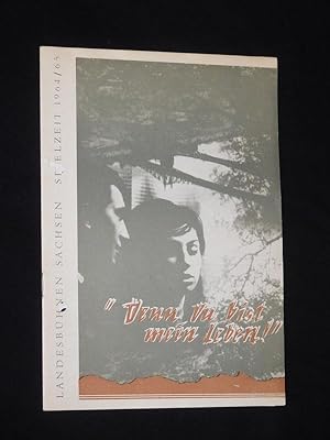 Imagen del vendedor de Programmheft 10 Landesb�hnen Sachsen 1964/65. Deutsche Erstauff�frung DENN DU BIST MEIN LEBEN! von Szakonyi. Insz.: Wolfgang Heiderich, B�hnenbild: Eberhard S�hnel, Kost�me: Eva Christ, techn. Ltg.: Manfred Schr�ter. Mit Christian Bleyhoeffer, Ursula Spieker, G�nther Lotze, Heinz Kamm, Christa Weyrach, Karin M�ller-Geng, Sepp Klose, Hans Kopprasch, Manfred Steinberg a la venta por Fast alles Theater! Antiquariat f�r die darstellenden K�nste