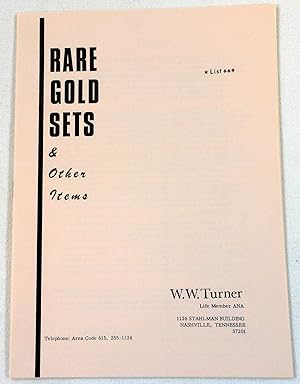 Imagen del vendedor de Rare Gold Sets & Other Items. List 669 a la venta por Resource Books, LLC