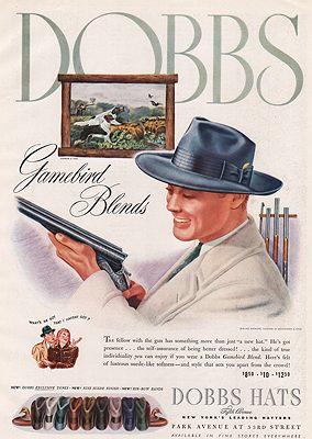 Imagen del vendedor de ORIG VINTAGE MAGAZINE AD /1941 DOBBS HAT AD a la venta por Monroe Street Books