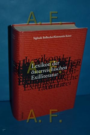 Bild des Verkufers fr Lexikon der sterreichischen Exilliteratur zum Verkauf von Antiquarische Fundgrube e.U.