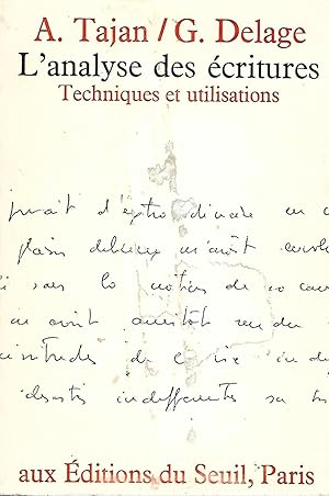 Seller image for L'analyse des critures Techniques et utilisations for sale by LES TEMPS MODERNES