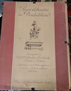 Seller image for Barockbauten in Deutschland. Nach photographischen Naturaufnahmen in feinstem Lichtdruck ausgefhrt. Vollstndig mit 86 losen Tafeln komplett. Begleittext. 1905 for sale by Buecherstube Eilert, Versandantiquariat