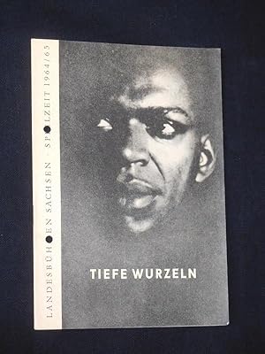 Immagine del venditore per Programmheft 2 Landesbhnen Sachsen 1964/65. TIEFE WURZELN von Gowe/ D'Usseau. Insz.: Christian Bleyhoeffer, Bhnenbild: Rudolf Herrmann, Kostme: Helmut Wagner. Mit Herbert Schneider, Ursula Spieker, Karin Mller-Geng, Sepp Klose, Waldemar Walther, Wolfgang Gorks, Anny Kynast, Karina Heilmann, Hans-Gert Richter, Martin Angermann venduto da Fast alles Theater! Antiquariat fr die darstellenden Knste