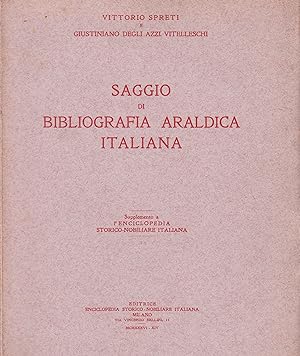 Saggio di bibliografia araldica italiana. Supplemento Enciclopedia storico-nobiliare italiana.